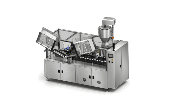 KI-ALTF150+JAR Automatic Double Head Linear Servo Driven Tube and Jar Filling Machine